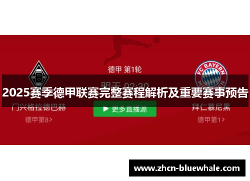 2025赛季德甲联赛完整赛程解析及重要赛事预告
