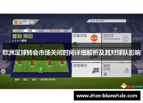 欧洲足球转会市场关闭时间详细解析及其对球队影响